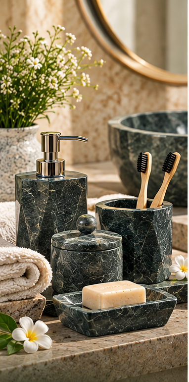 Handcrafted Stone Bathroom Accessories